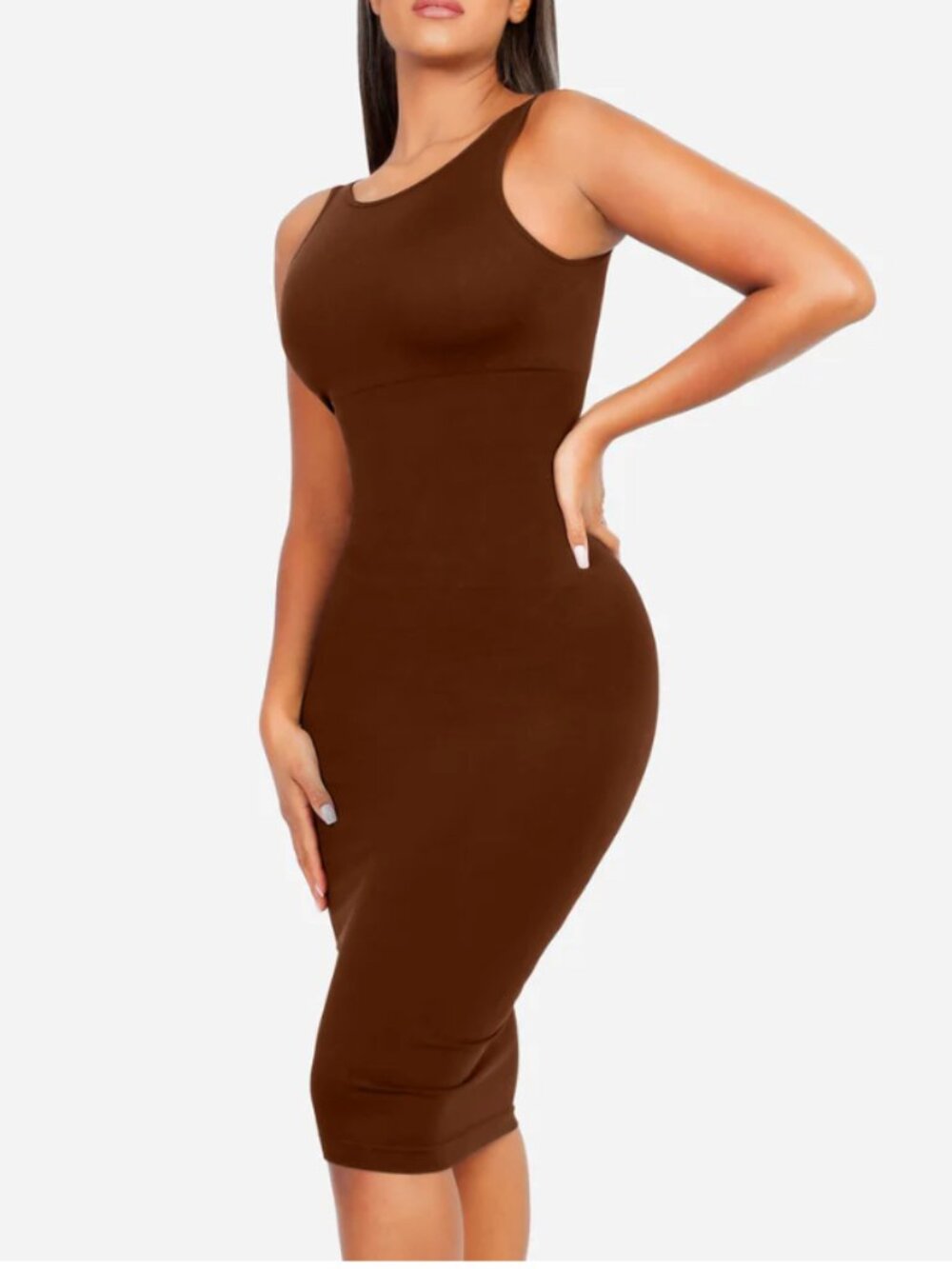 NWT FEELINGIRL Seamless Eco-Friendly Slimming U-Back Shaper Dress & Built-In Bra - Picture 4 of 14